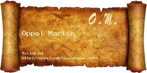 Oppel Martin névjegykártya